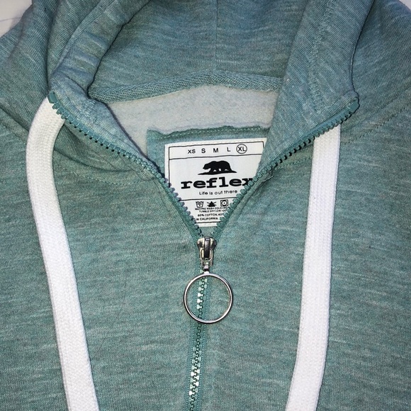 Reflex fleece light teal hoodie - Picture 3 of 4